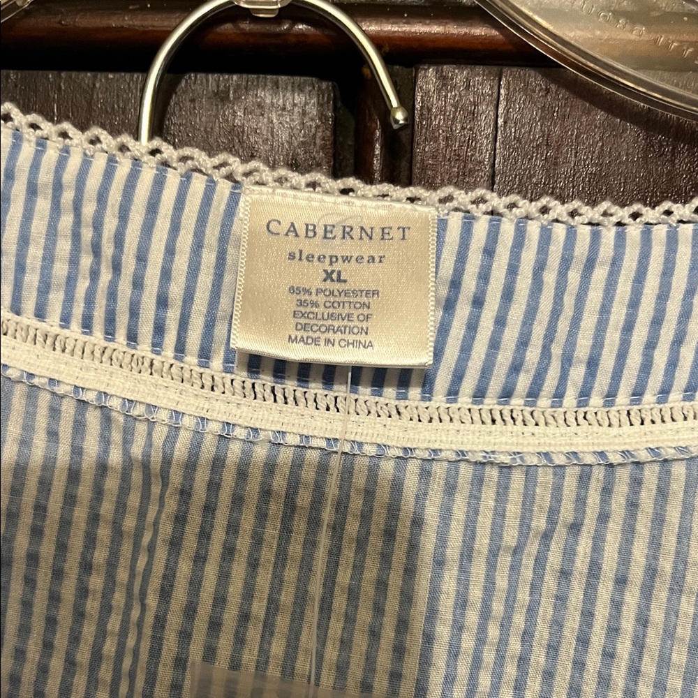 Cabernet Light Blue & White Striped Sleeveless Pajama Set - Picture 3 of 10